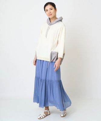 ダンボールニットタフタ切替カットソー