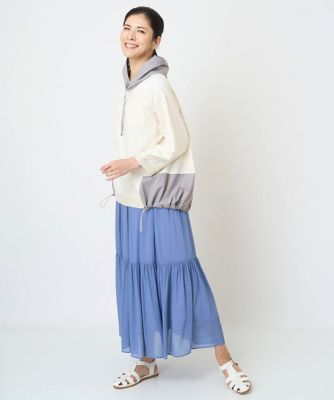 ダンボールニットタフタ切替カットソー