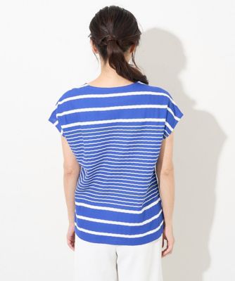 カノコパネルボーダーフレンチスリーブプルオーバー | GEORGES RECH