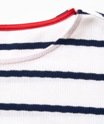 カノコパネルボーダーフレンチスリーブプルオーバー | GEORGES
