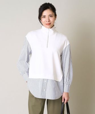 ベストレイヤードストライプシャツ | GEORGES RECH (Women
