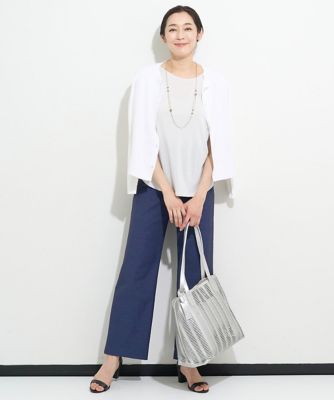 ［日本製］ラメフライスフレンチスリーブカットソー