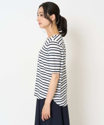 ［日本製］マルチボーダーラメカットソー