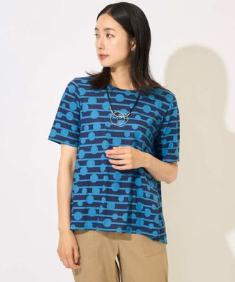 ＜GEORGES RECH　(Women)＞［日本製］ドットボーダーカットソー