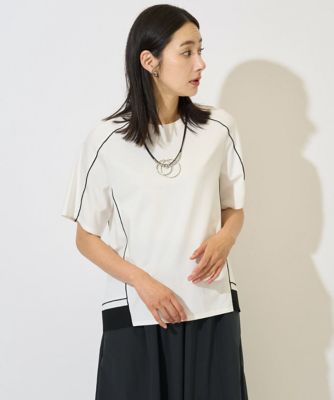 ＜GEORGES RECH　(Women)＞［接触冷感／紫外線カット／速乾／遮熱］メロウラインカットソー