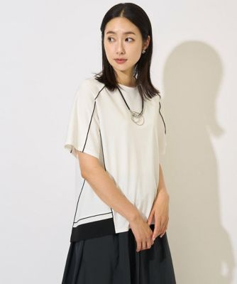 ジョルジュ・レッシュ（ES RECH）/[接触冷感/紫外線カット/速乾/遮熱]メロウラインカットソー 接触冷感／紫外線カット／速乾／遮熱］メロウラインカットソー