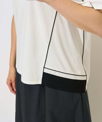 接触冷感／紫外線カット／速乾／遮熱］メロウラインカットソー