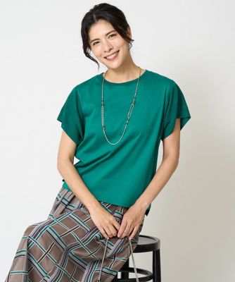 ＜GEORGES RECH　(Women)＞ハイツイストコットンスムースカットソー
