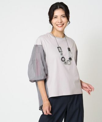 ＜GEORGES RECH　(Women)＞［接触冷感］ドライコットンボリュームスリーブ７分袖プルオーバー