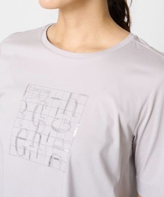 ［接触冷感］ロゴ刺繍スパンコールＡラインカットソー