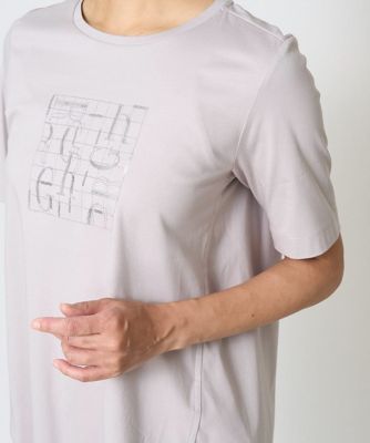 ［接触冷感］ロゴ刺繍スパンコールＡラインカットソー
