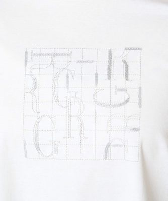 ［接触冷感］ロゴ刺繍スパンコールＡラインカットソー
