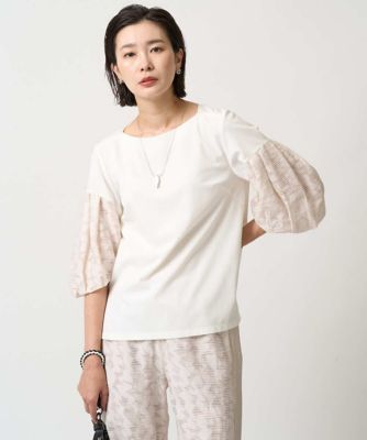 ジャカードバルーンスリーブカットソー | GEORGES RECH (Women