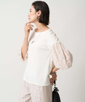 ジョルジュ・レッシュ（ES RECH）/ジャカードバルーンスリーブカットソー ジャカードバルーンスリーブカットソー | GEORGES RECH (Women