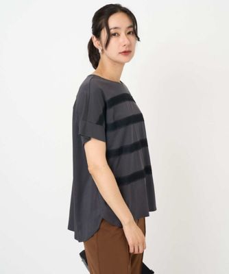 接触冷感］スーパークールチュールボーダーカットソー | GEORGES RECH