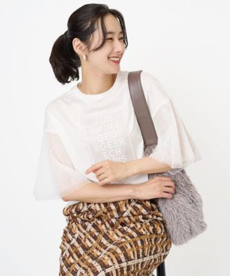 フレアチュールスリーブロゴカットソー | GEORGES RECH (Women