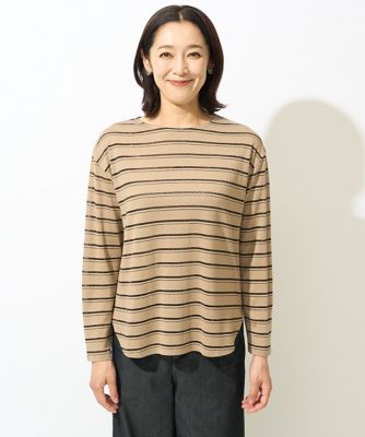 ［日本製］ラメボーダーカットソー