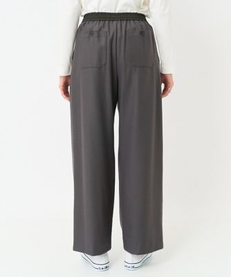 ［日本製］裏起毛シャンブレージョガーワイドパンツ