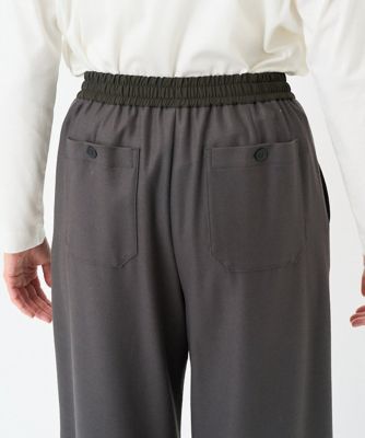 ［日本製］裏起毛シャンブレージョガーワイドパンツ