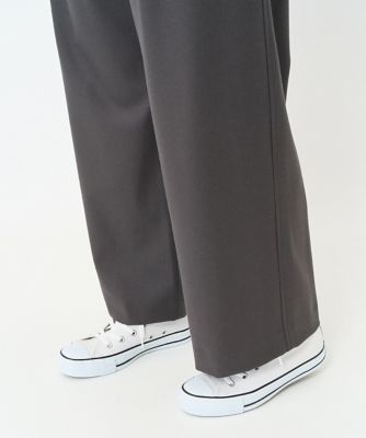 ［日本製］裏起毛シャンブレージョガーワイドパンツ