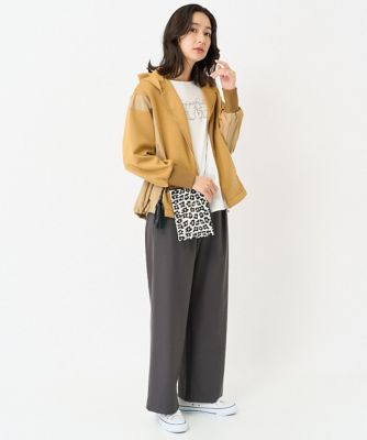 ［日本製］裏起毛シャンブレージョガーワイドパンツ