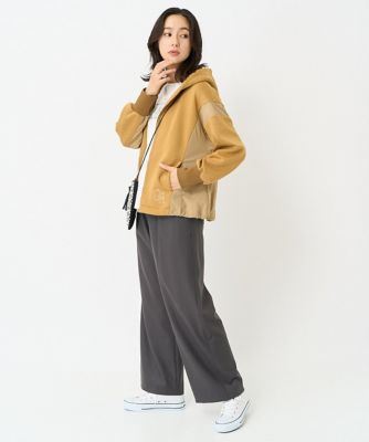 ［日本製］裏起毛シャンブレージョガーワイドパンツ