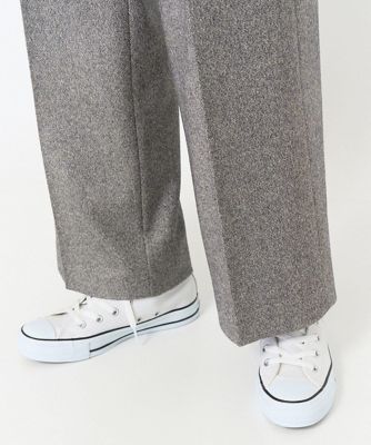 ［日本製］ラメツイードワイドストレートパンツ