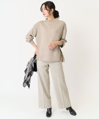 ［日本製］ラメツイードワイドストレートパンツ