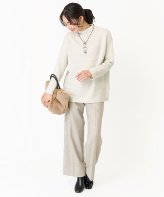 ［日本製］ラメツイードワイドストレートパンツ