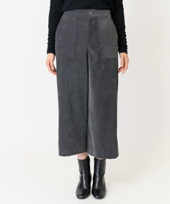 コーデュロイワイドクロップドパンツ | GEORGES RECH (Women