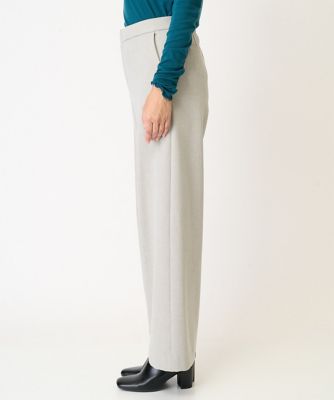 ［日本製］裏起毛ピンヘッドストレートワイドパンツ