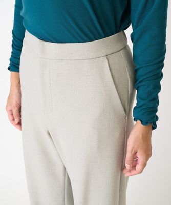 ［日本製］裏起毛ピンヘッドストレートワイドパンツ