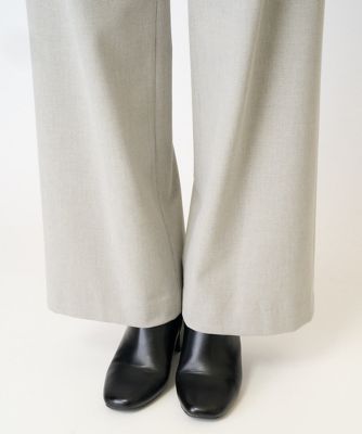 ［日本製］裏起毛ピンヘッドストレートワイドパンツ