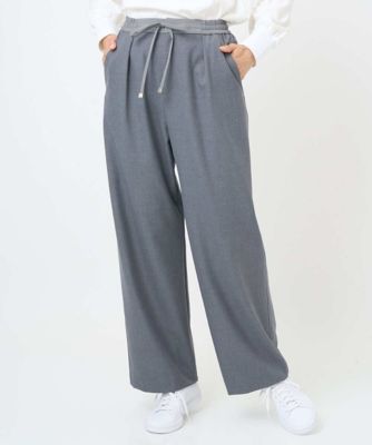 ＜GEORGES RECH　(Women)＞［日本製］裏起毛シャンブレージョガーワイドパンツ