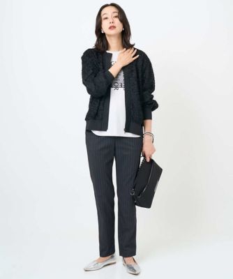 ジョルジュ・レッシュ（ES RECH）/[日本製]ストライプテーパードパンツ 日本製］ストライプテーパードパンツ | GEORGES RECH (Women