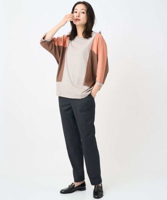 日本製］ストライプテーパードパンツ | GEORGES RECH (Women