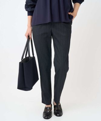 GEORGES RECH (Women)/ジョルジュ レッシュ [日本製]ストライプテーパードパンツ 93ダークグレー パンツ・ズボン【三越伊勢丹/公式】