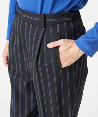 ［日本製］カービーストライプテーパードパンツ