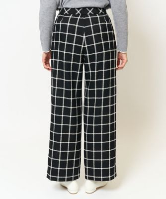 日本製］ウィンドペンチェックワイドストレートパンツ | GEORGES RECH  