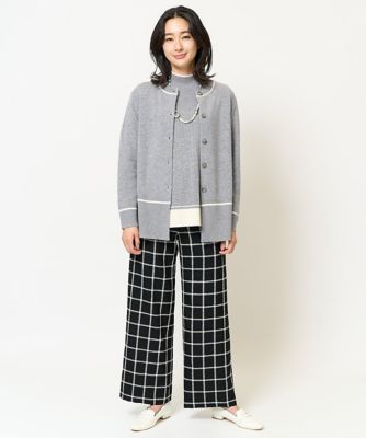 日本製］ウィンドペンチェックワイドストレートパンツ | GEORGES RECH