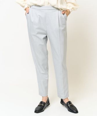 ［日本製］裏起毛センタープレスストレッチテーパードパンツ