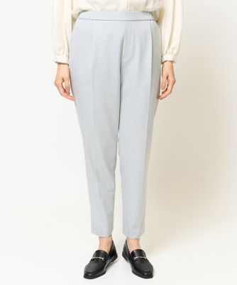 ［日本製］裏起毛センタープレスストレッチテーパードパンツ