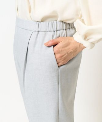 ［日本製］裏起毛センタープレスストレッチテーパードパンツ