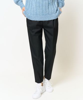 ［日本製］裏起毛センタープレスストレッチテーパードパンツ