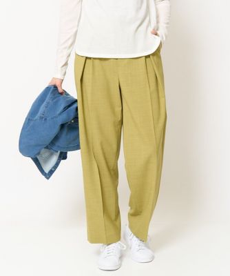 ［日本製］インタックコクーンワイドテーパードパンツ