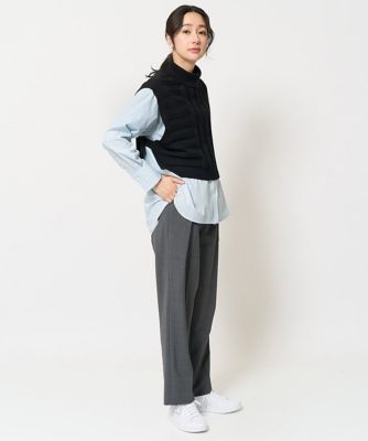 ［日本製］インタックコクーンワイドテーパードパンツ