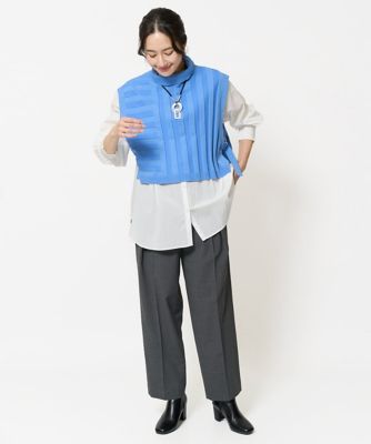［日本製］インタックコクーンワイドテーパードパンツ