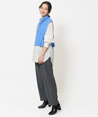 ［日本製］インタックコクーンワイドテーパードパンツ