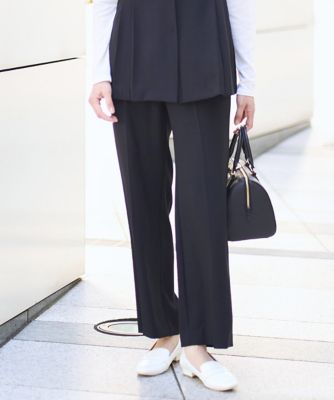 ＜GEORGES RECH　(Women)＞［セットアップ対応］ストレッチセンタープレスストレートパンツ