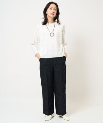 ［日本製］フェザージャガードワイドパンツ